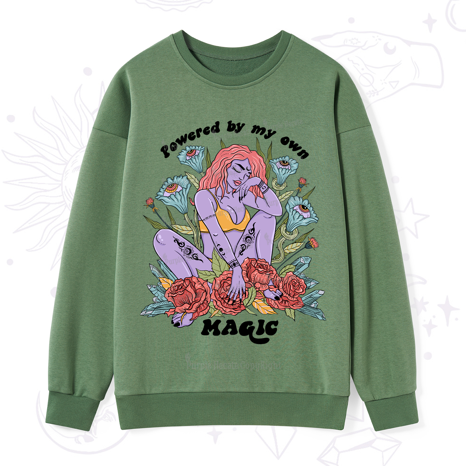Purplehecate Powered By My Own Magic Sweatshirt