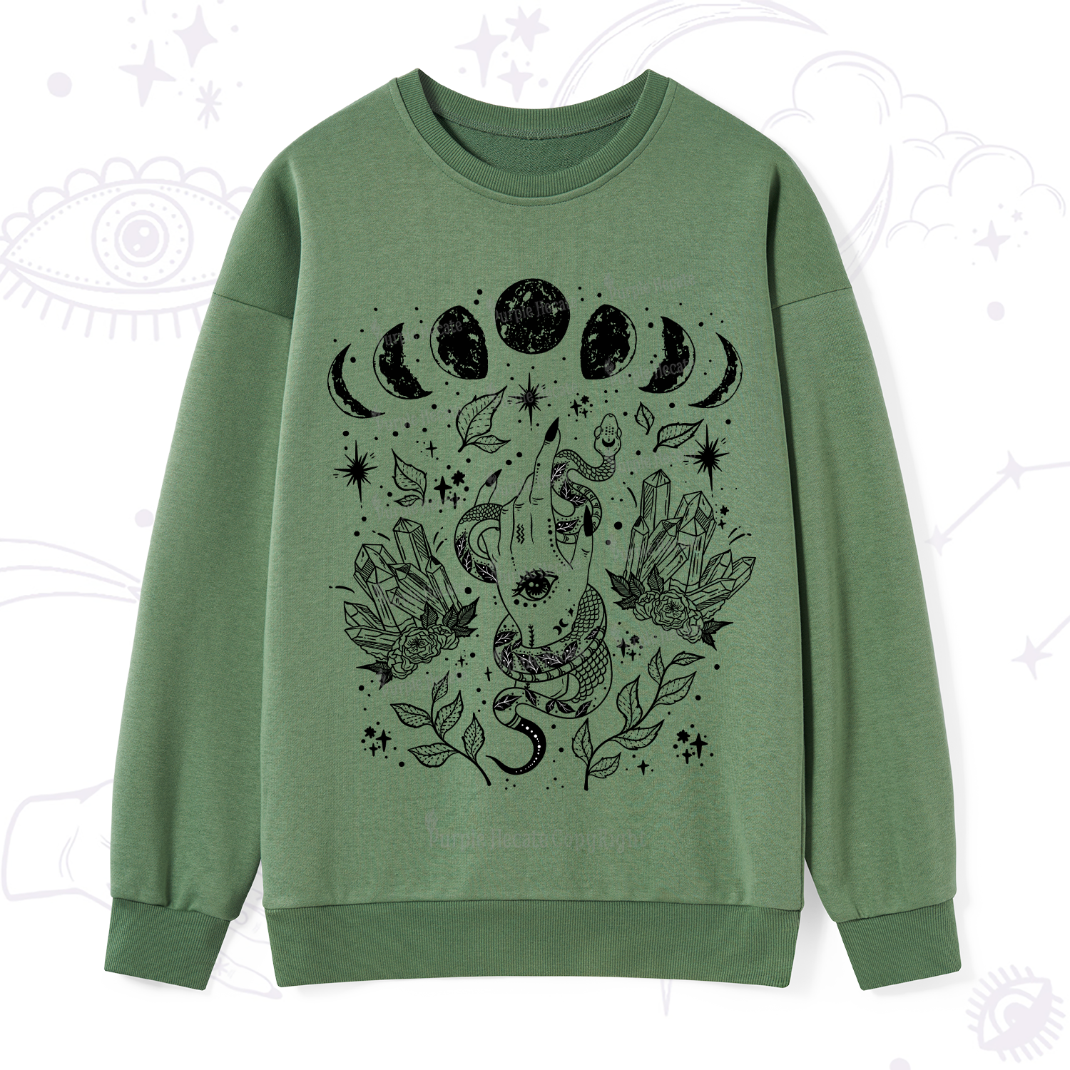 Purplehecate Reach For The Moon Sweatshirt