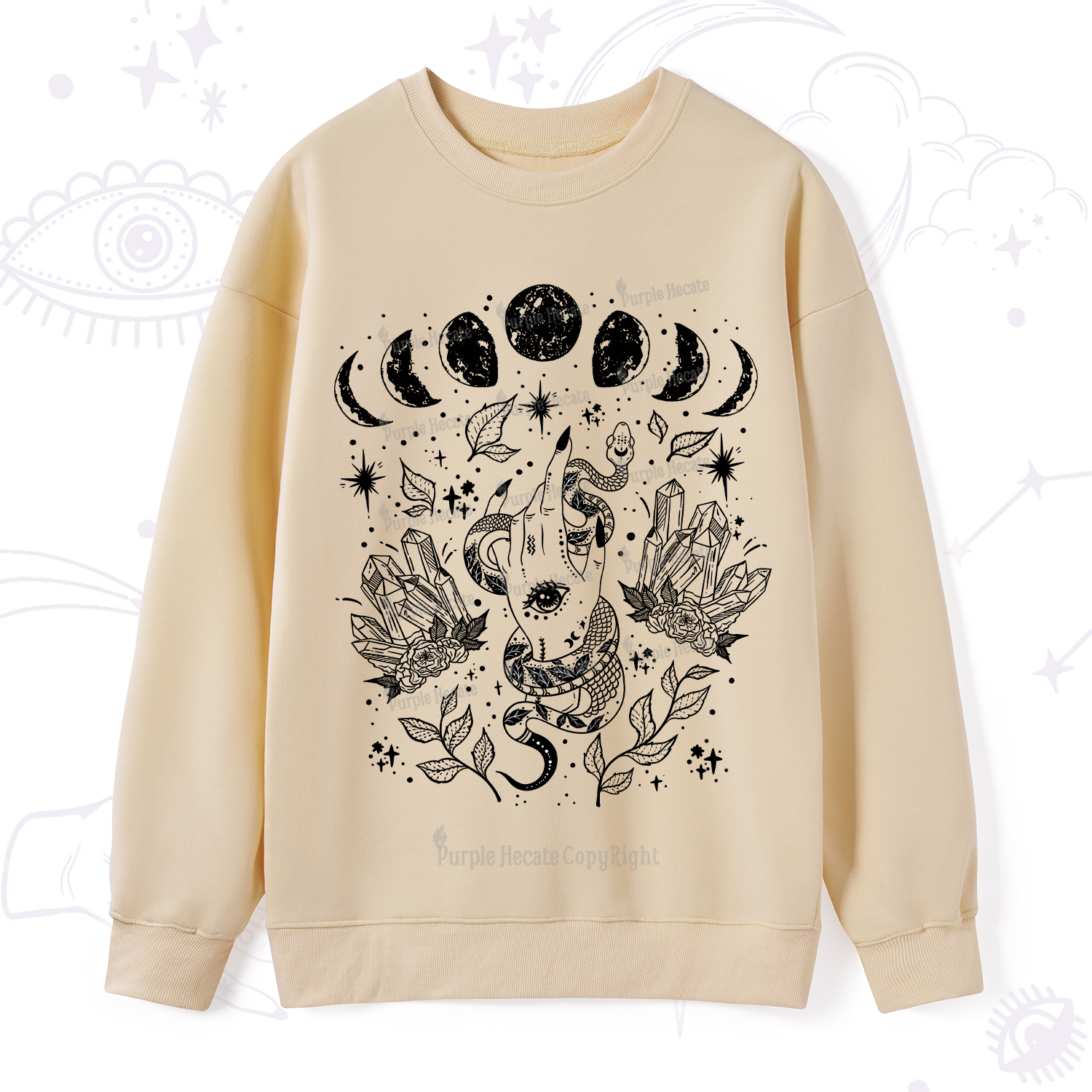 Purplehecate Reach For The Moon Sweatshirt