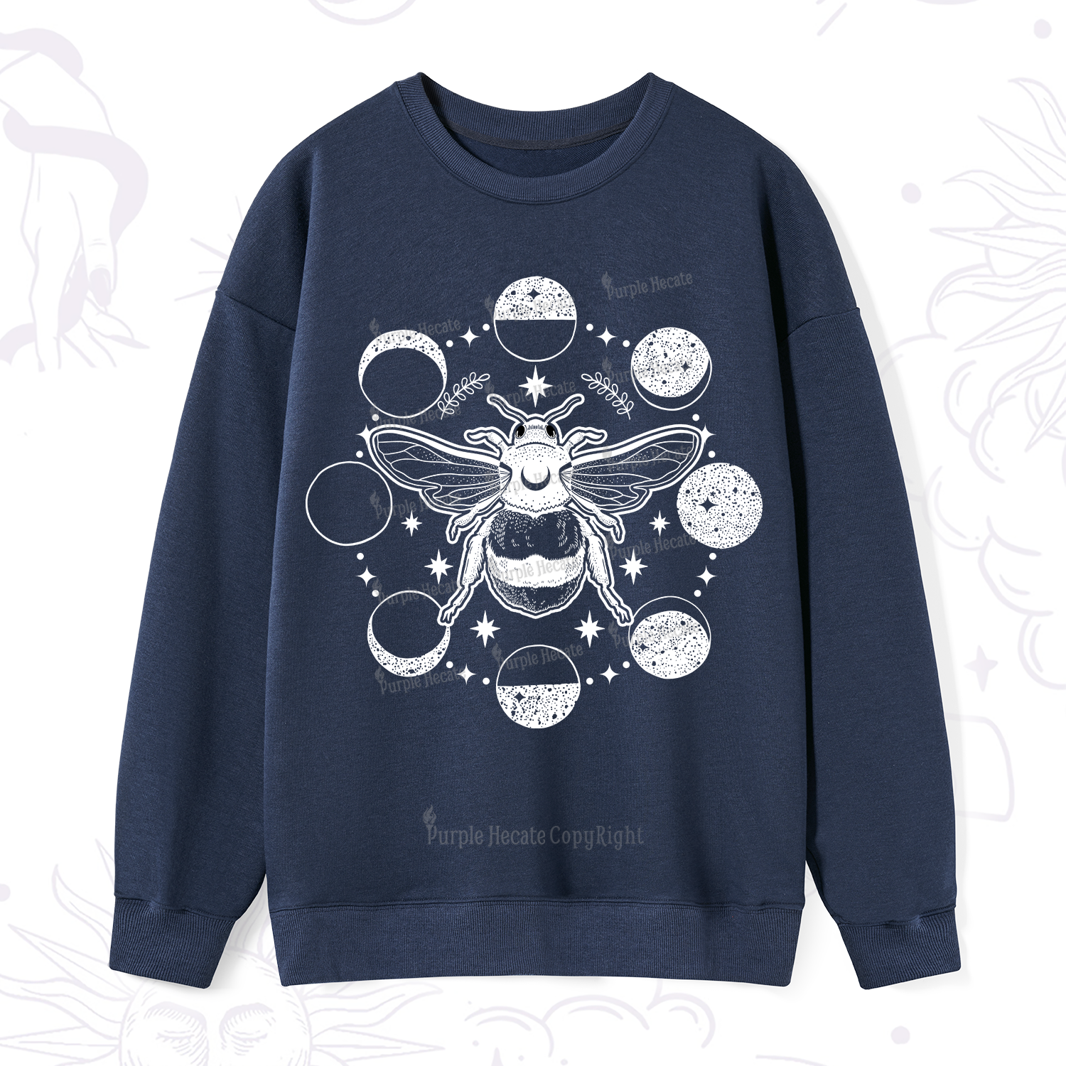 Purplehecate Moon Bee Sweatshirt
