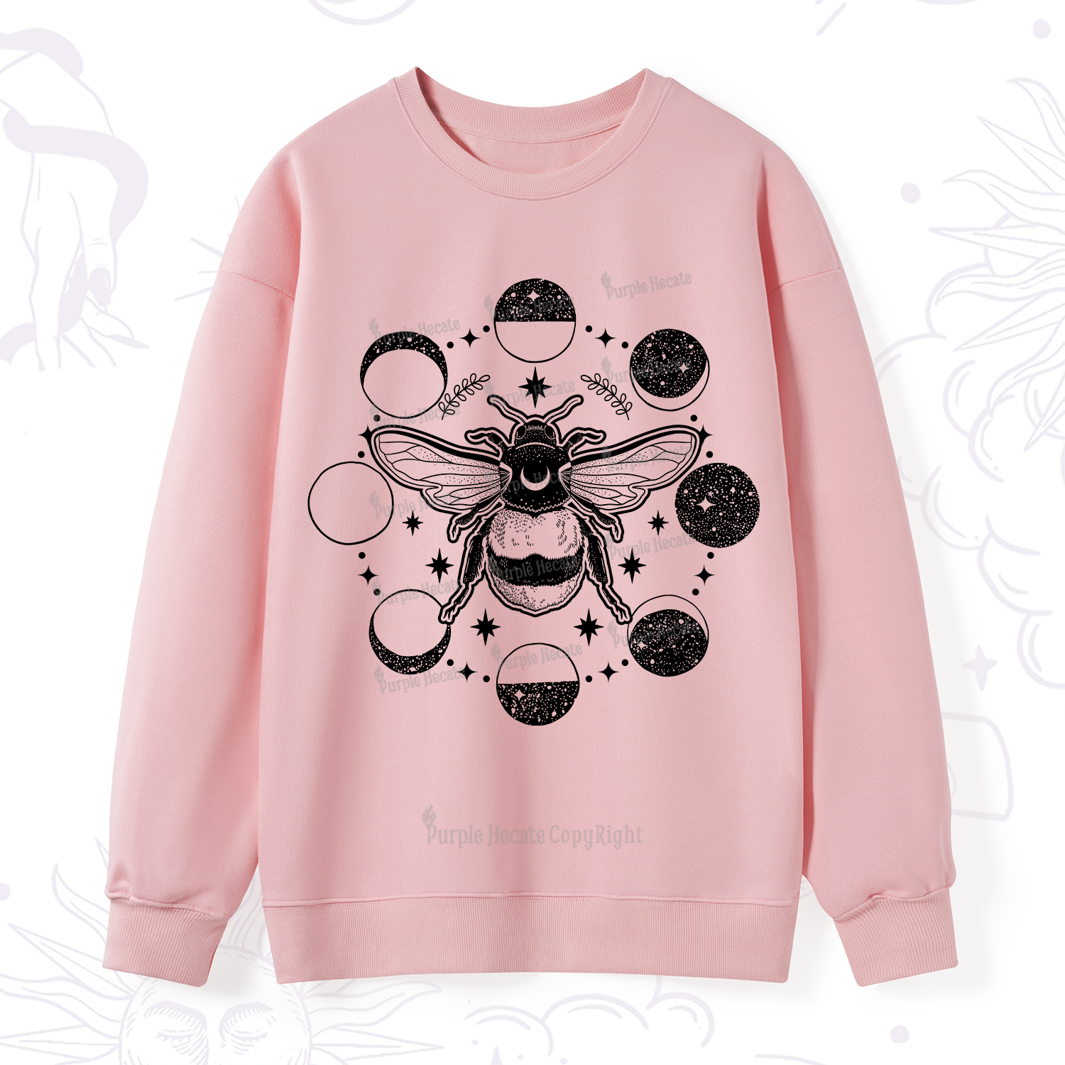 Purplehecate Moon Bee Sweatshirt