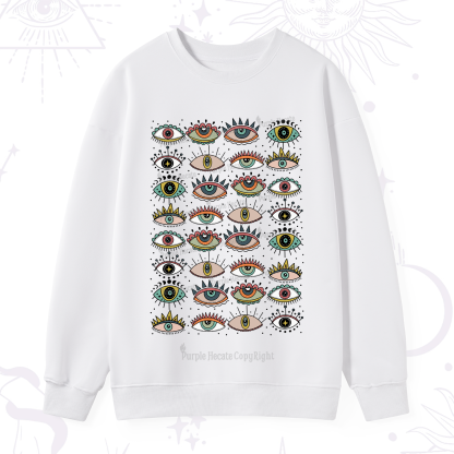 Purplehecate Evil Eye Pattern Sweatshirt