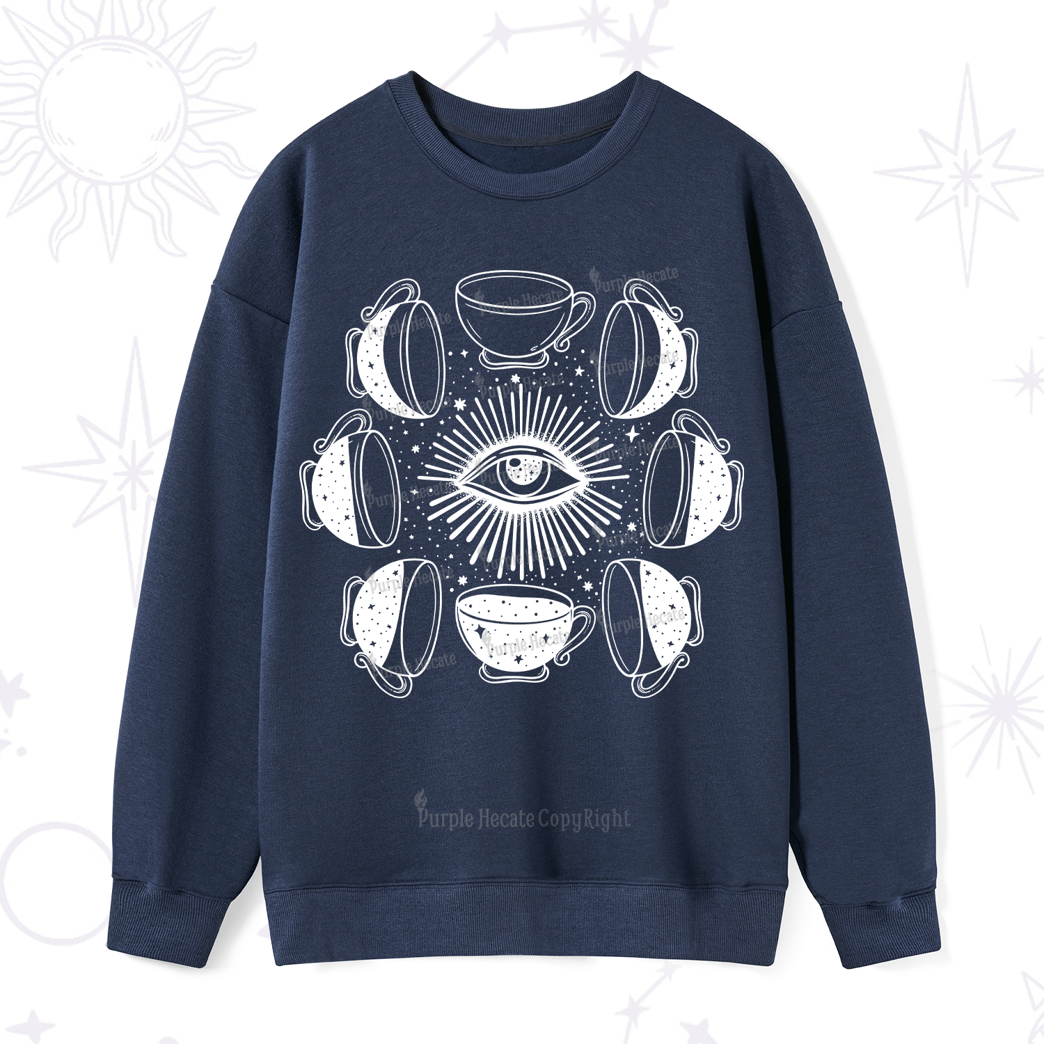 Purplehecate Moon Phase Coffee Sweatshirt