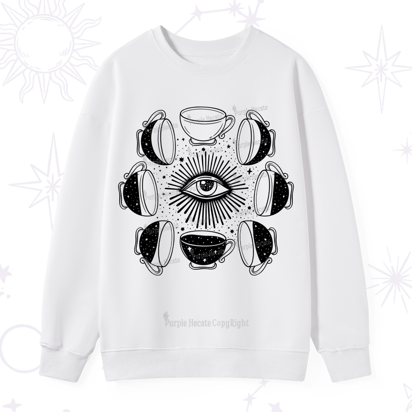 Purplehecate Moon Phase Coffee Sweatshirt