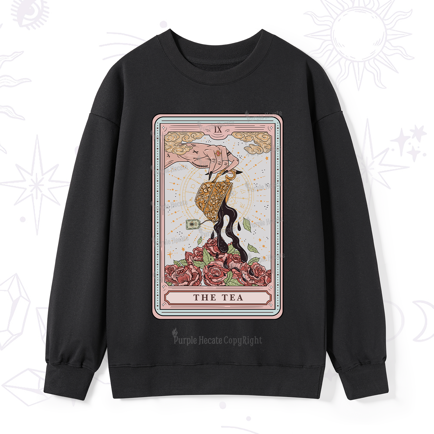 Purplehecate The Tea Tarot Sweatshirt