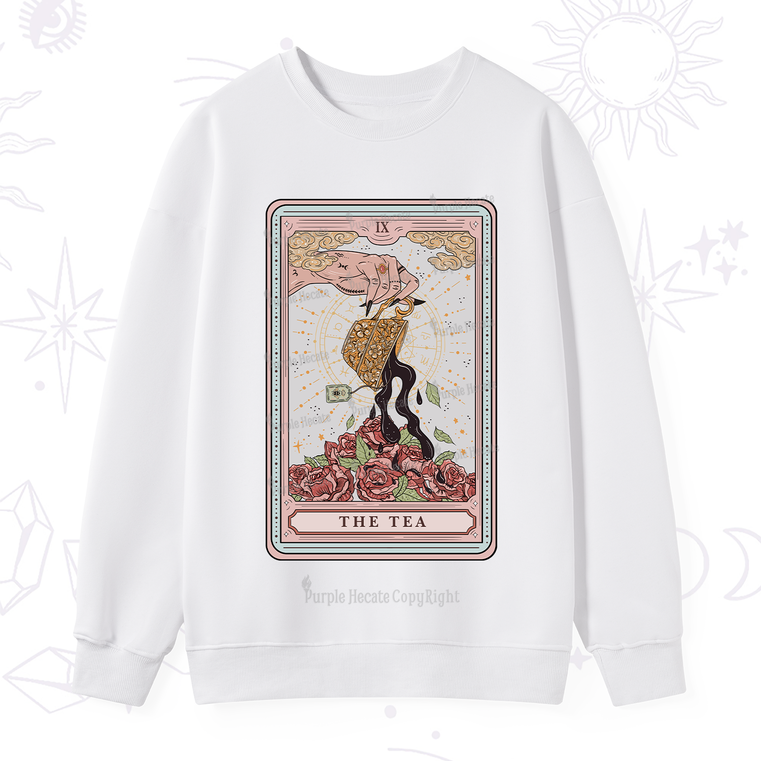 Purplehecate The Tea Tarot Sweatshirt