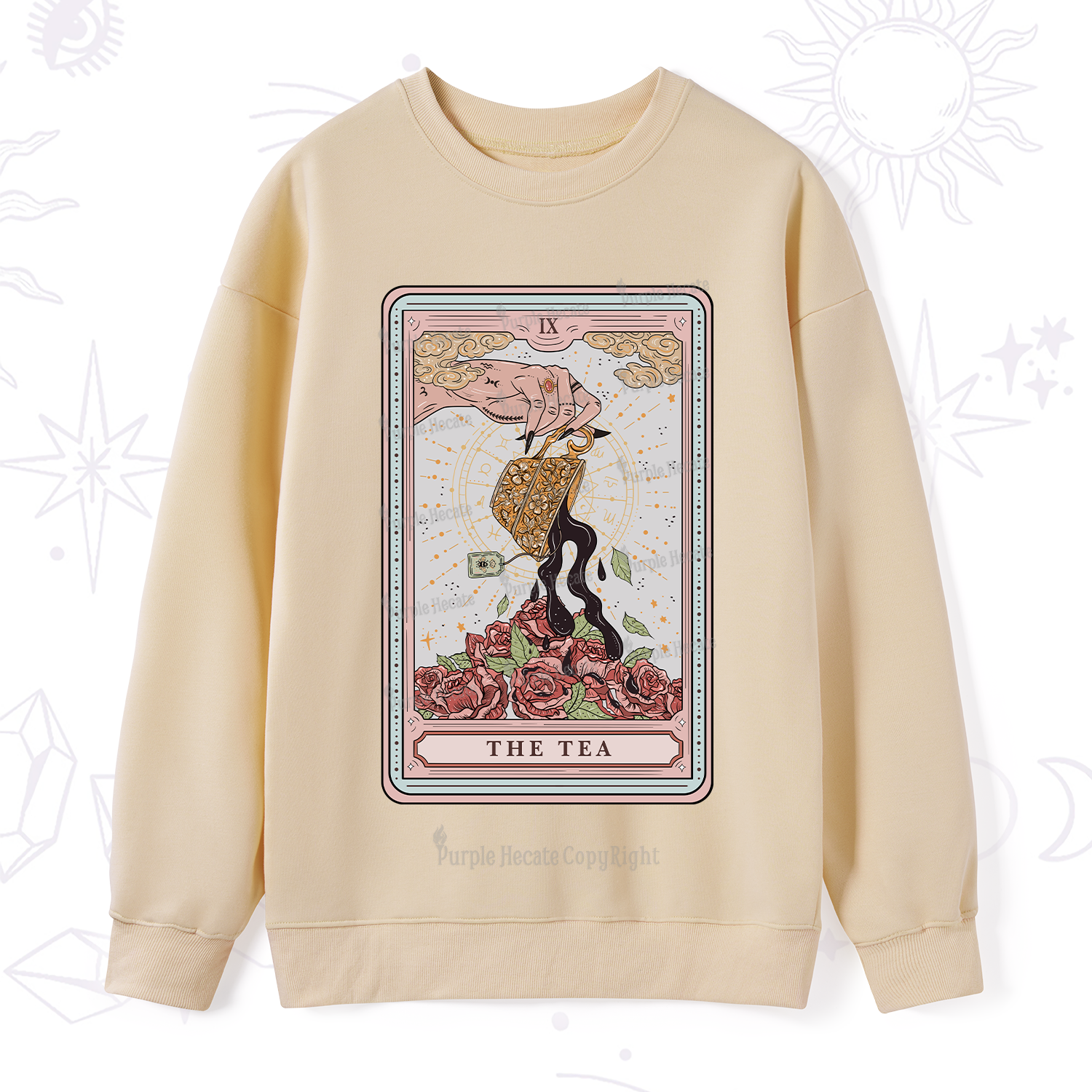 Purplehecate The Tea Tarot Sweatshirt