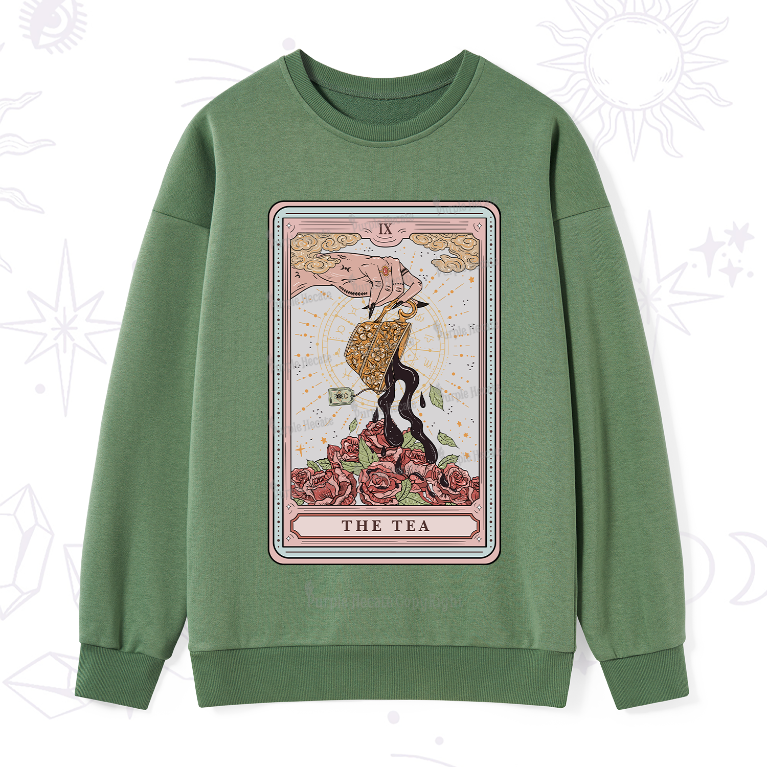 Purplehecate The Tea Tarot Sweatshirt