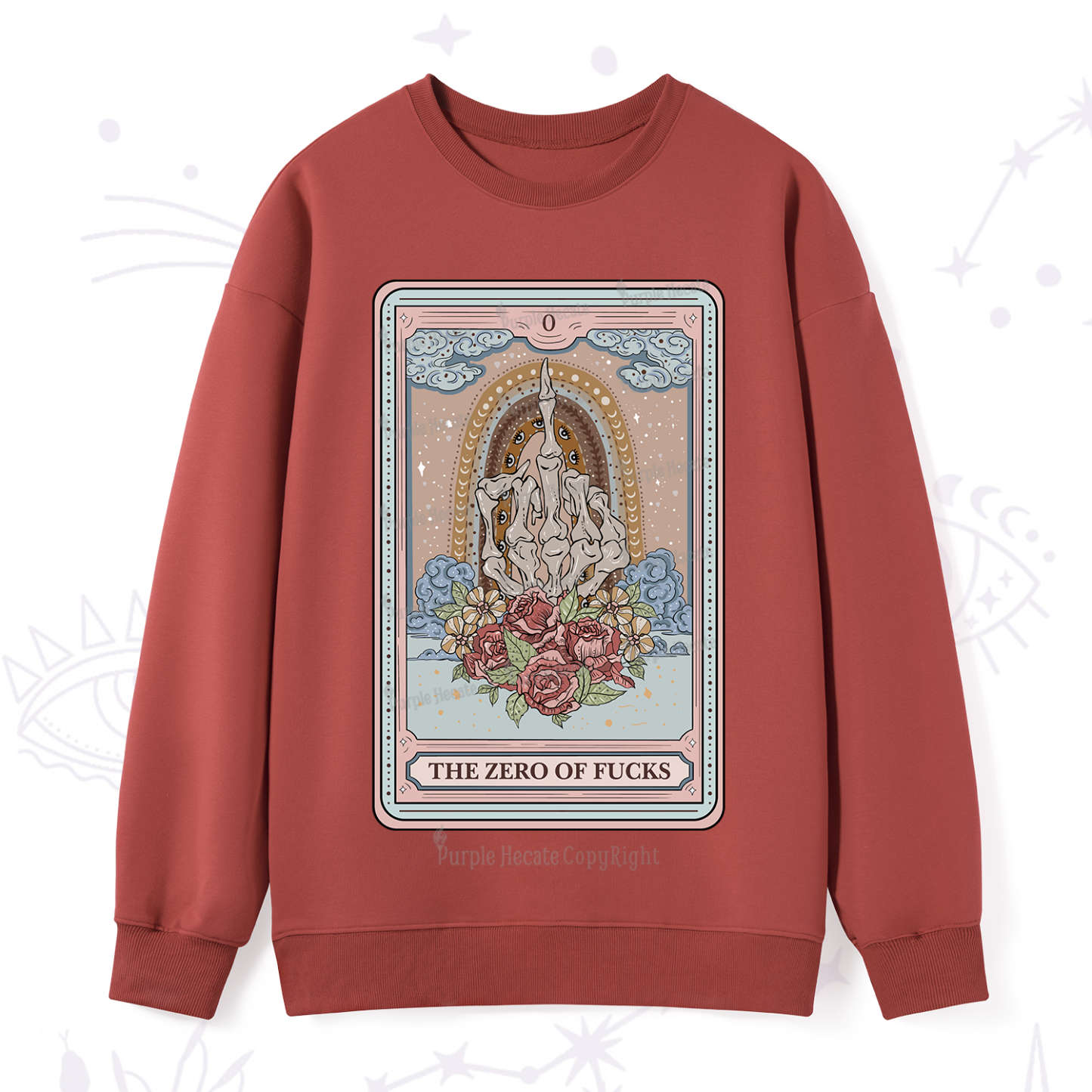 Purplehecate The Zero Of Fucks Tarot Sweatshirt