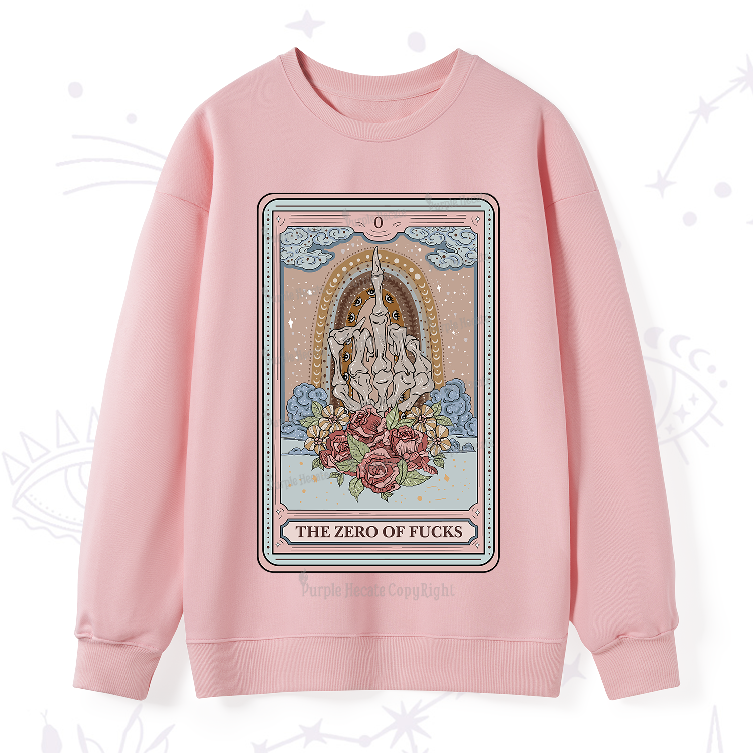 Purplehecate The Zero Of Fucks Tarot Sweatshirt