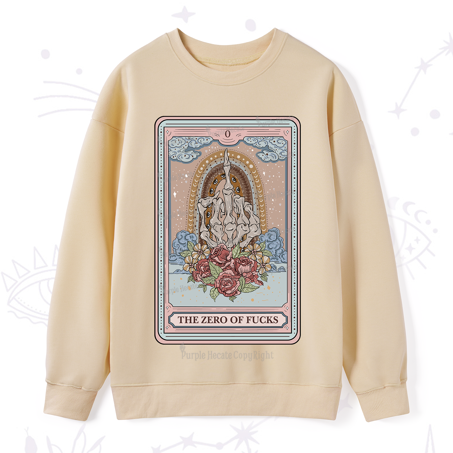 Purplehecate The Zero Of Fucks Tarot Sweatshirt