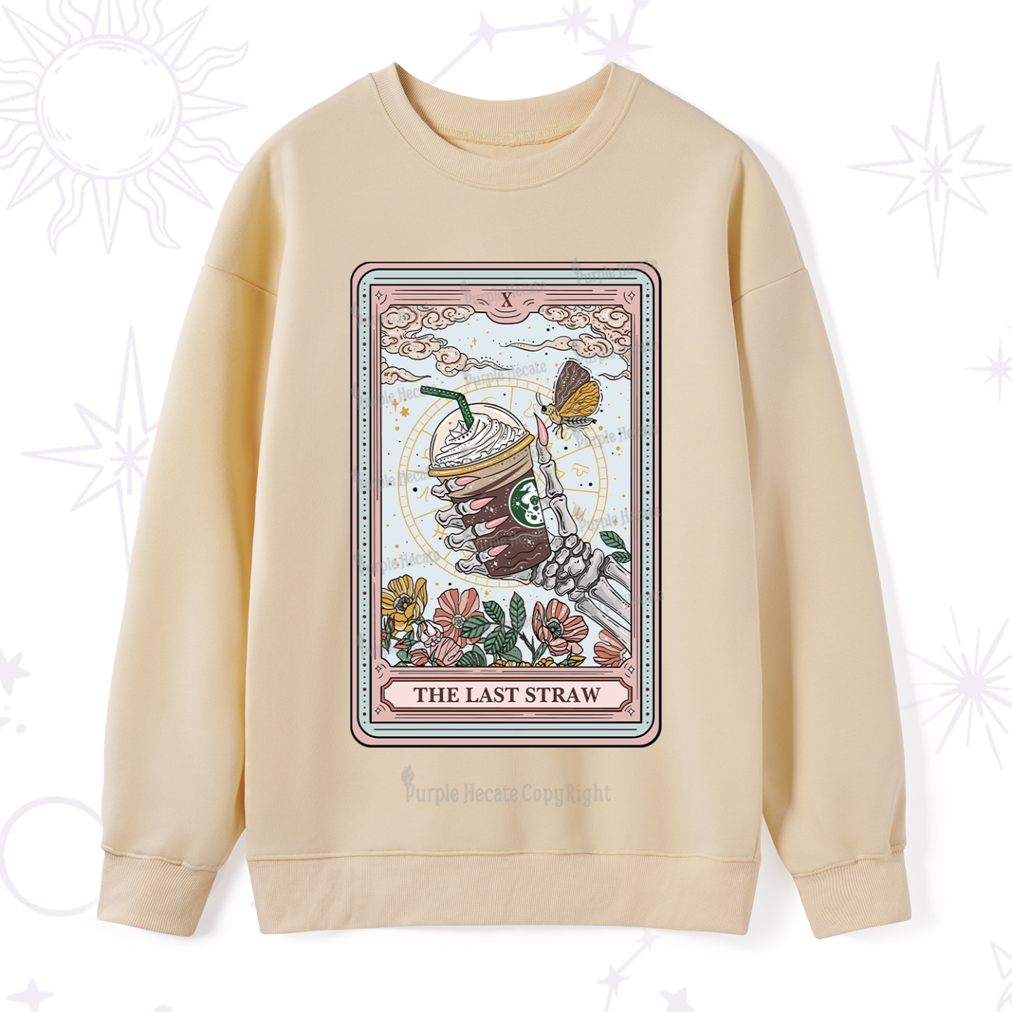 Purplehecate The Last Straw Tarot Sweatshirt