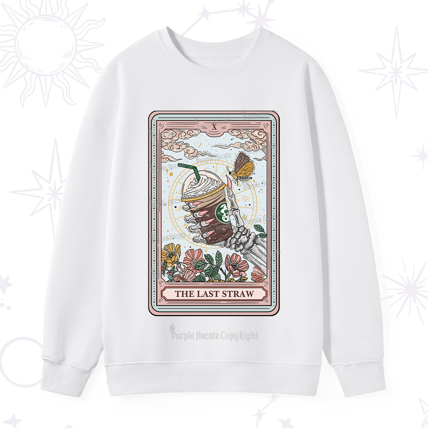 Purplehecate The Last Straw Tarot Sweatshirt