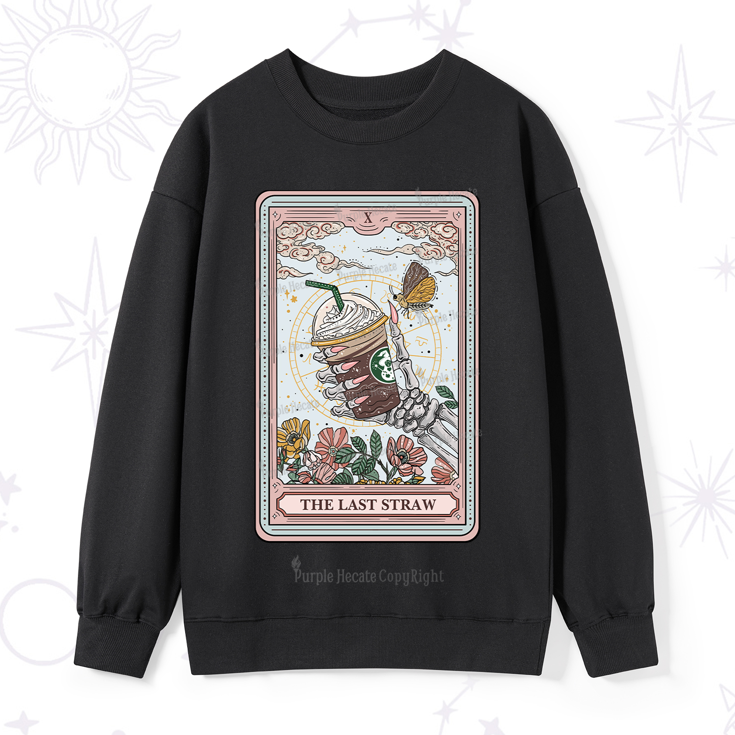Purplehecate The Last Straw Tarot Sweatshirt