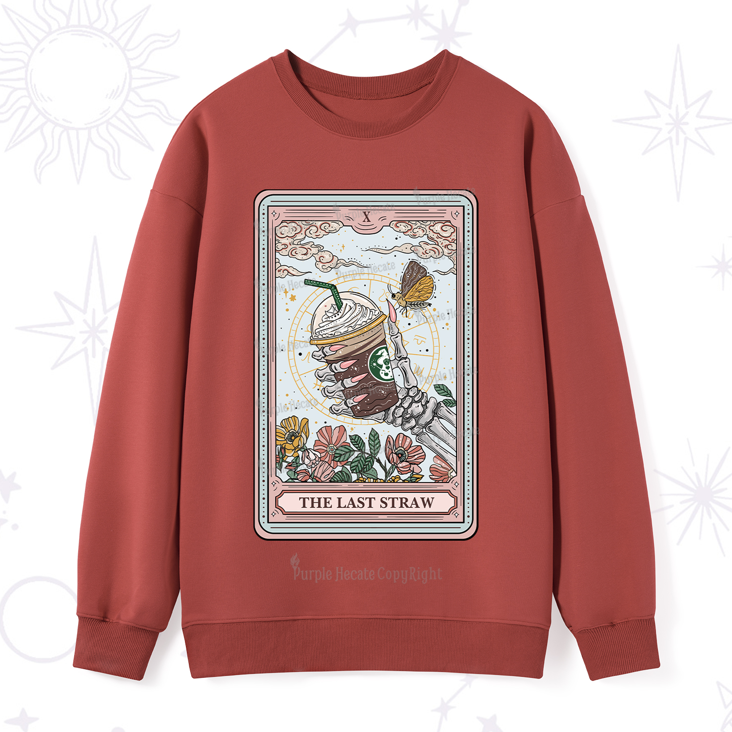 Purplehecate The Last Straw Tarot Sweatshirt