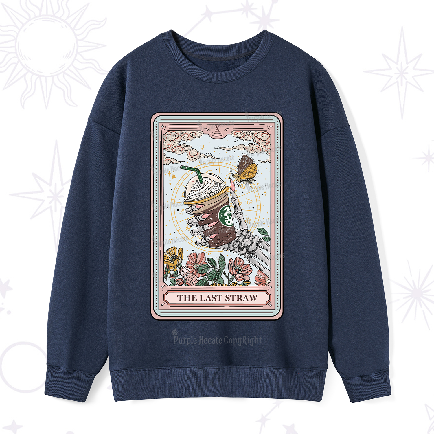 Purplehecate The Last Straw Tarot Sweatshirt