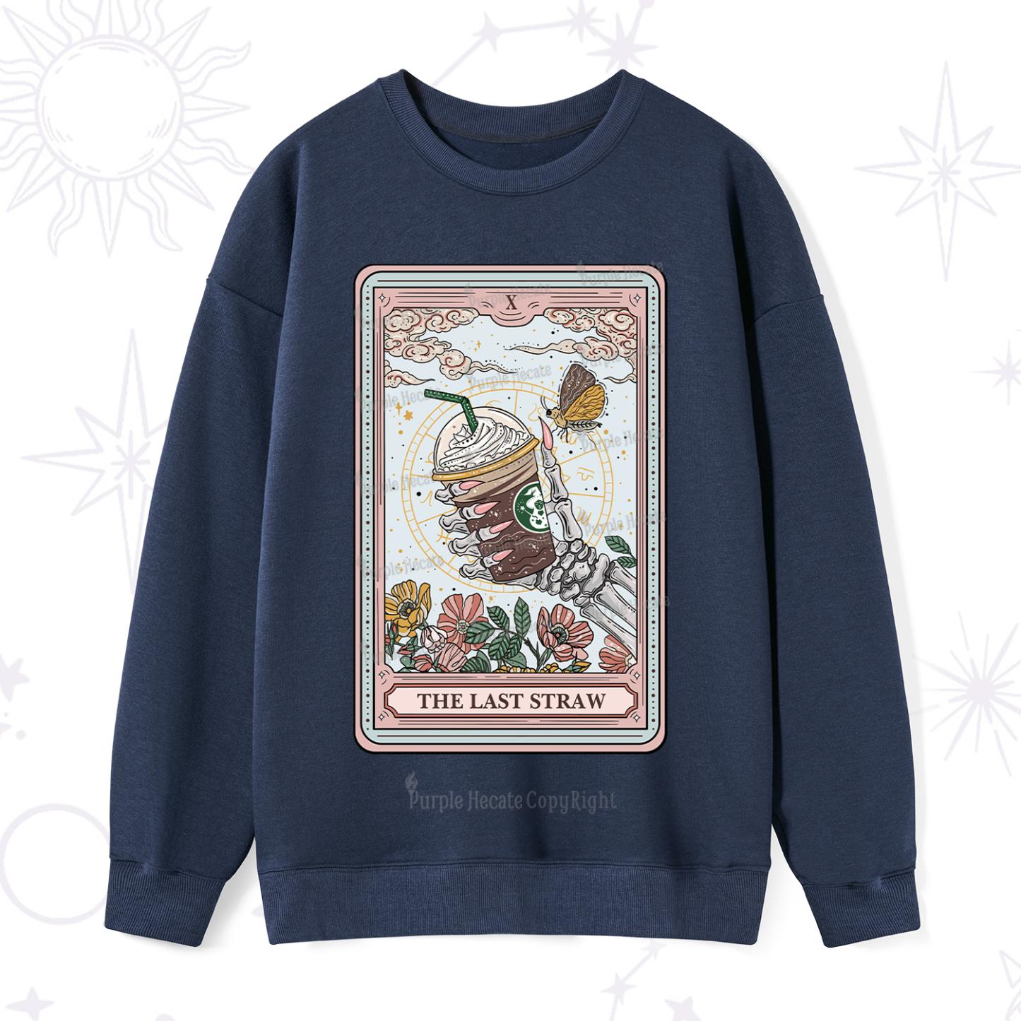 Purplehecate The Last Straw Tarot Sweatshirt