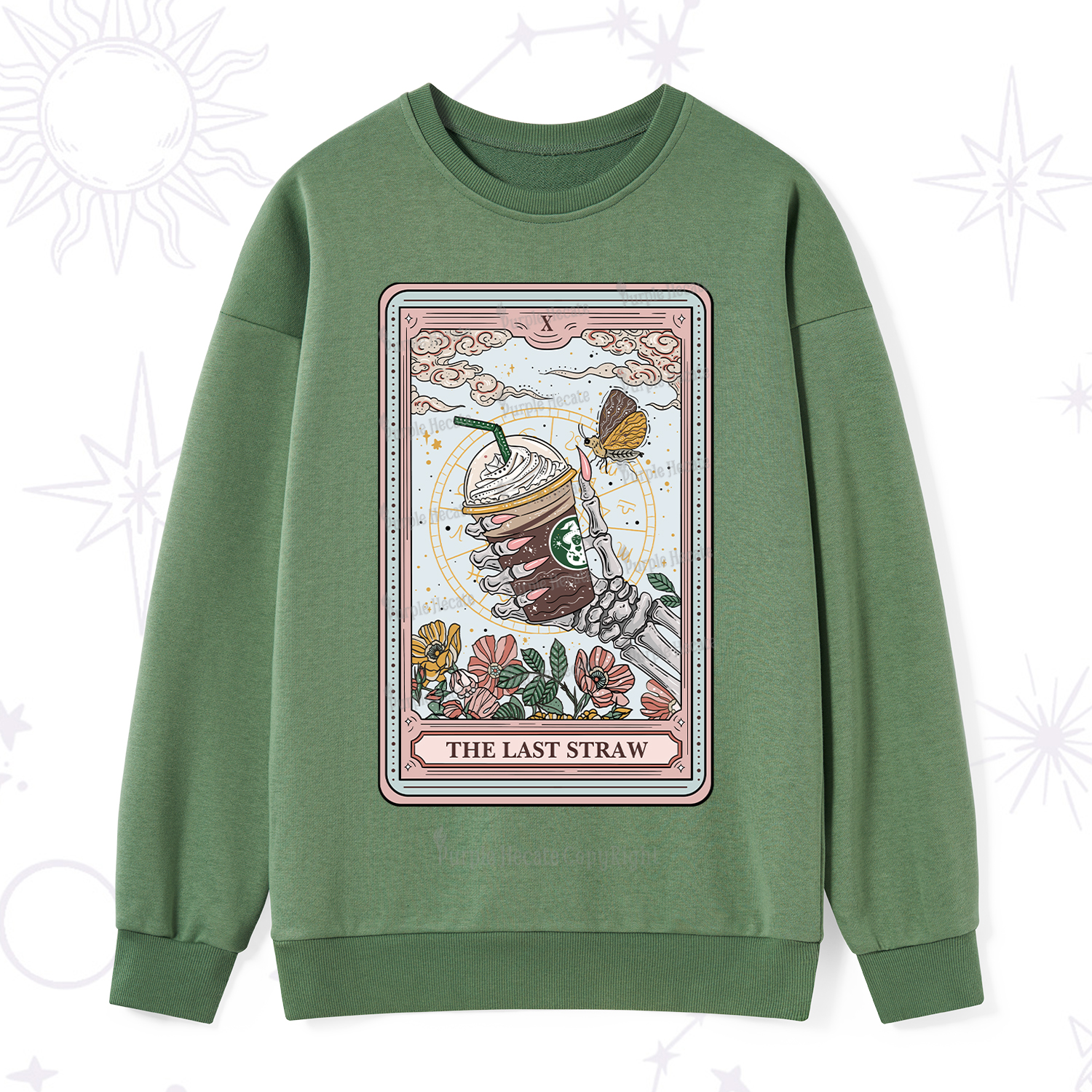 Purplehecate The Last Straw Tarot Sweatshirt