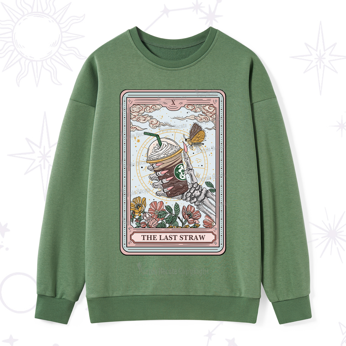 Purplehecate The Last Straw Tarot Sweatshirt