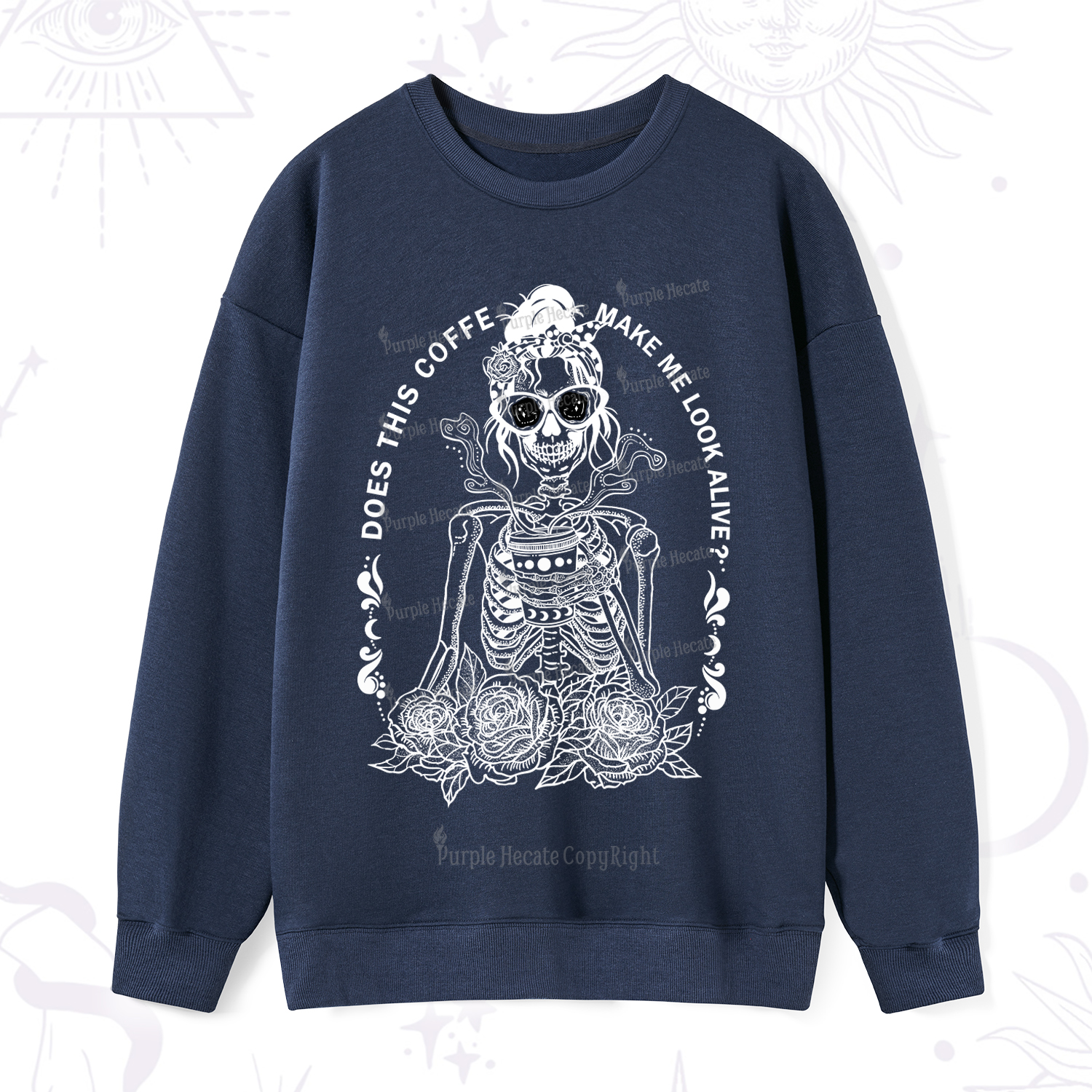 Purplehecate Does This Coffee Make Me Look Alive Sweatshirt