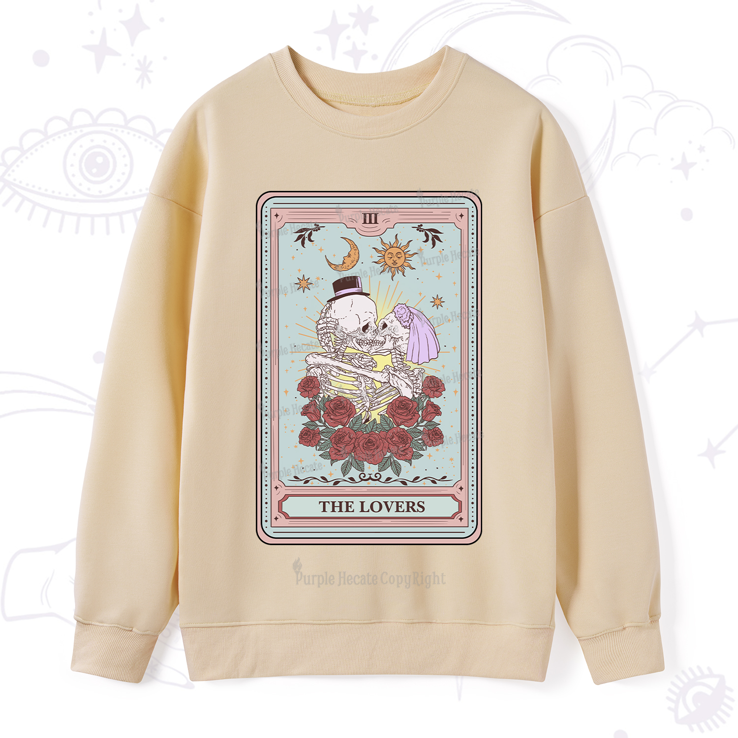 Purplehecate The Lovers Tarot Sweatshirt