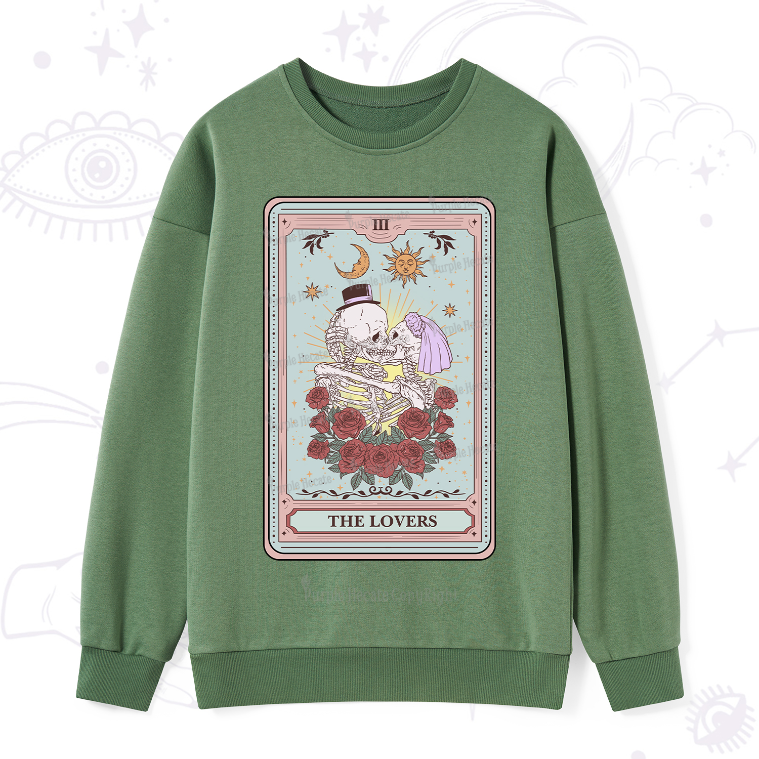 Purplehecate The Lovers Tarot Sweatshirt