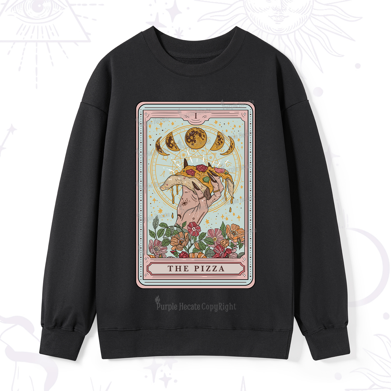 Purplehecate The Pizza Tarot Sweatshirt