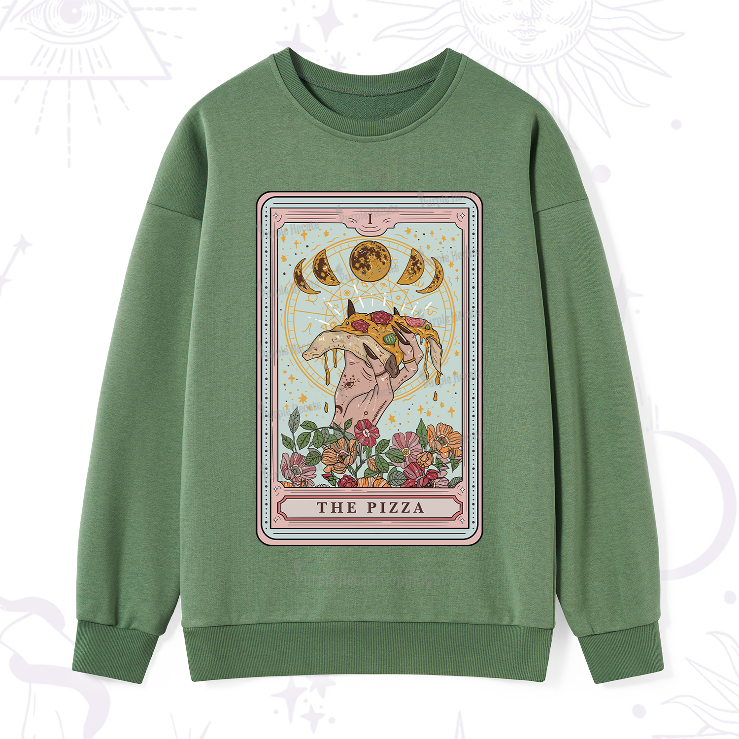 Purplehecate The Pizza Tarot Sweatshirt