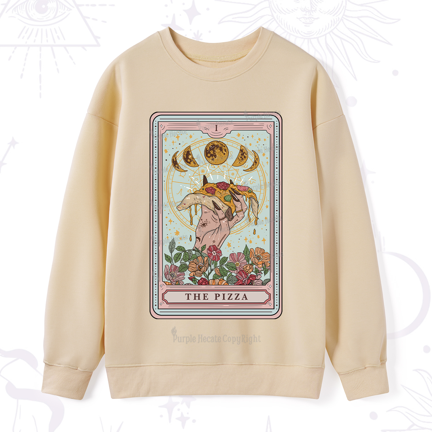 Purplehecate The Pizza Tarot Sweatshirt