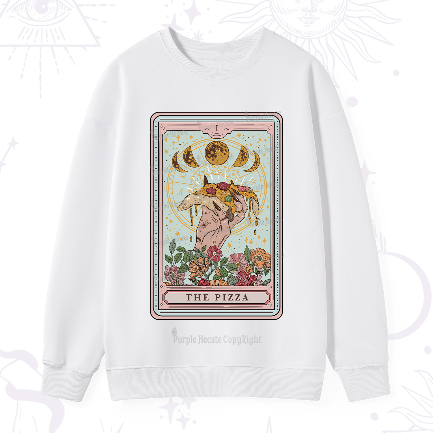 Purplehecate The Pizza Tarot Sweatshirt