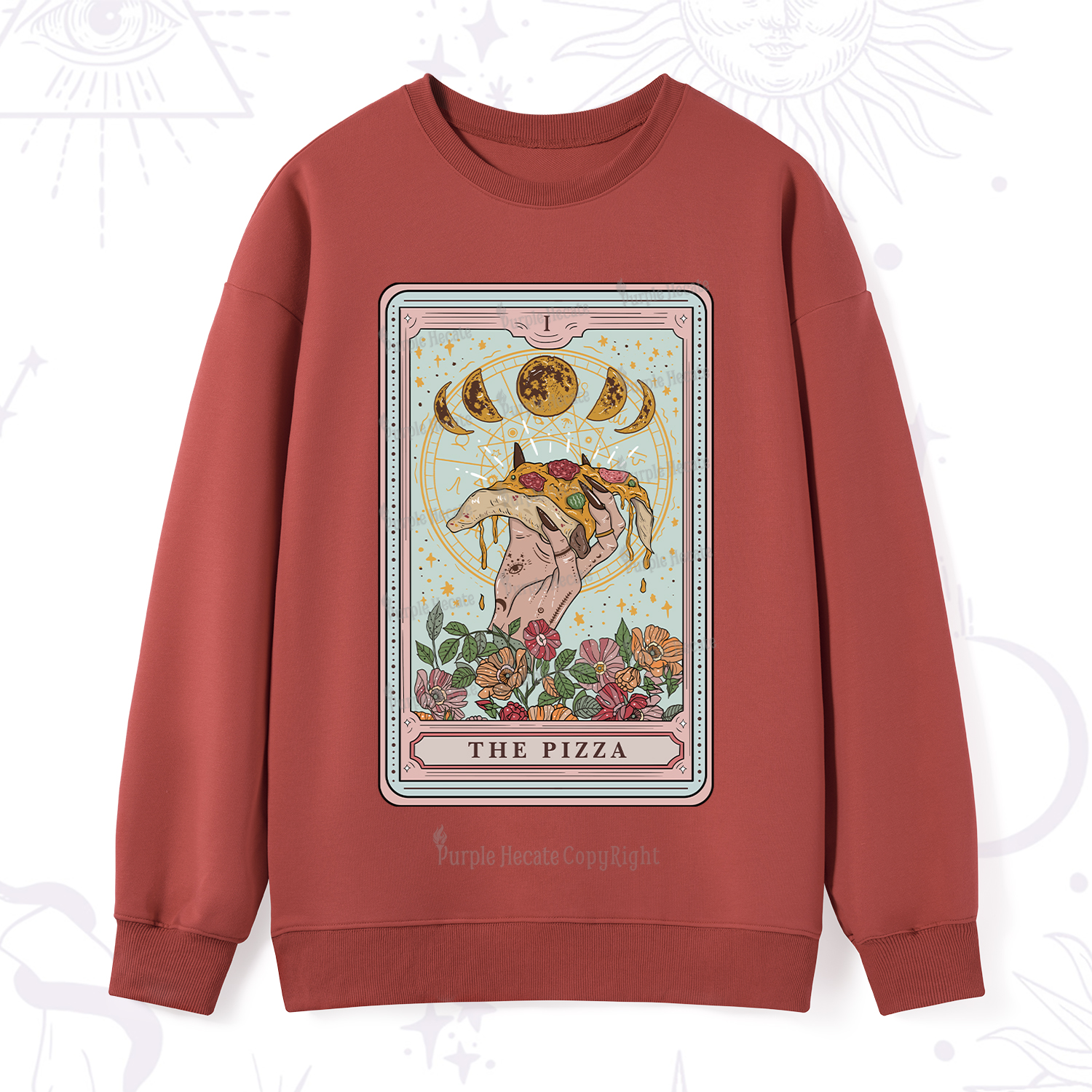 Purplehecate The Pizza Tarot Sweatshirt