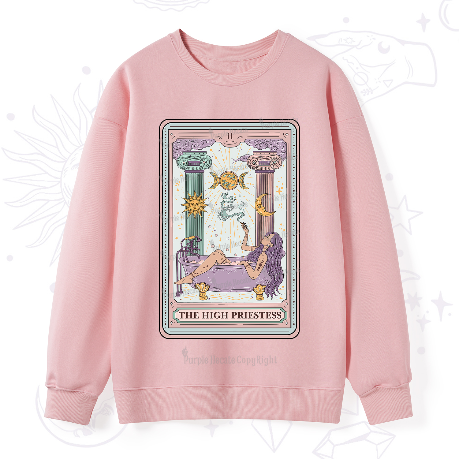 Purplehecate The High Priestess Tarot Sweatshirt