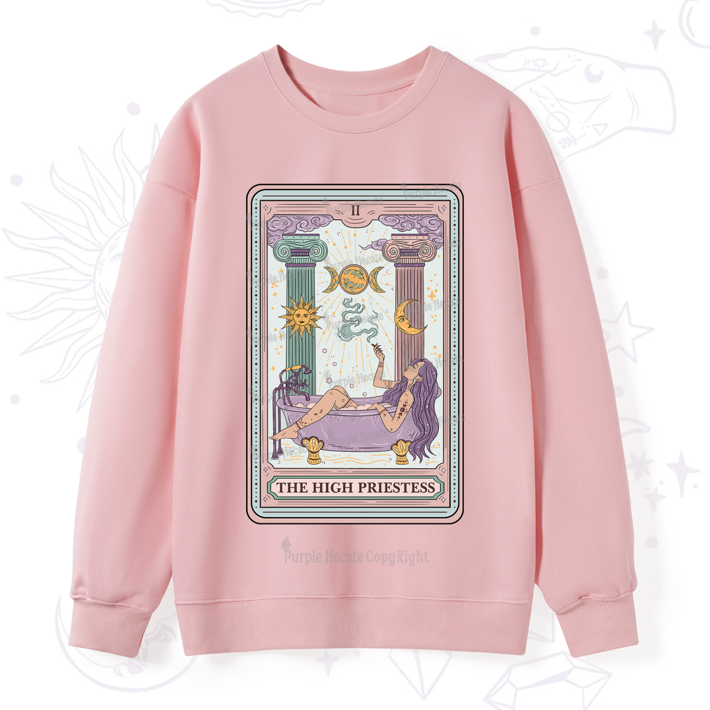 Purplehecate The High Priestess Tarot Sweatshirt