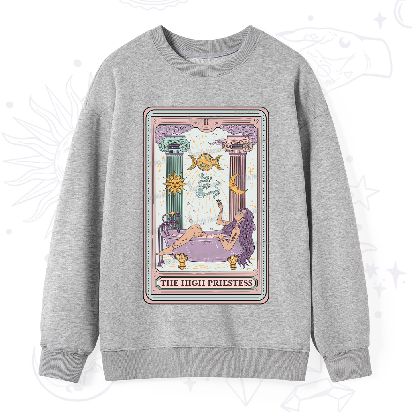 Purplehecate The High Priestess Tarot Sweatshirt