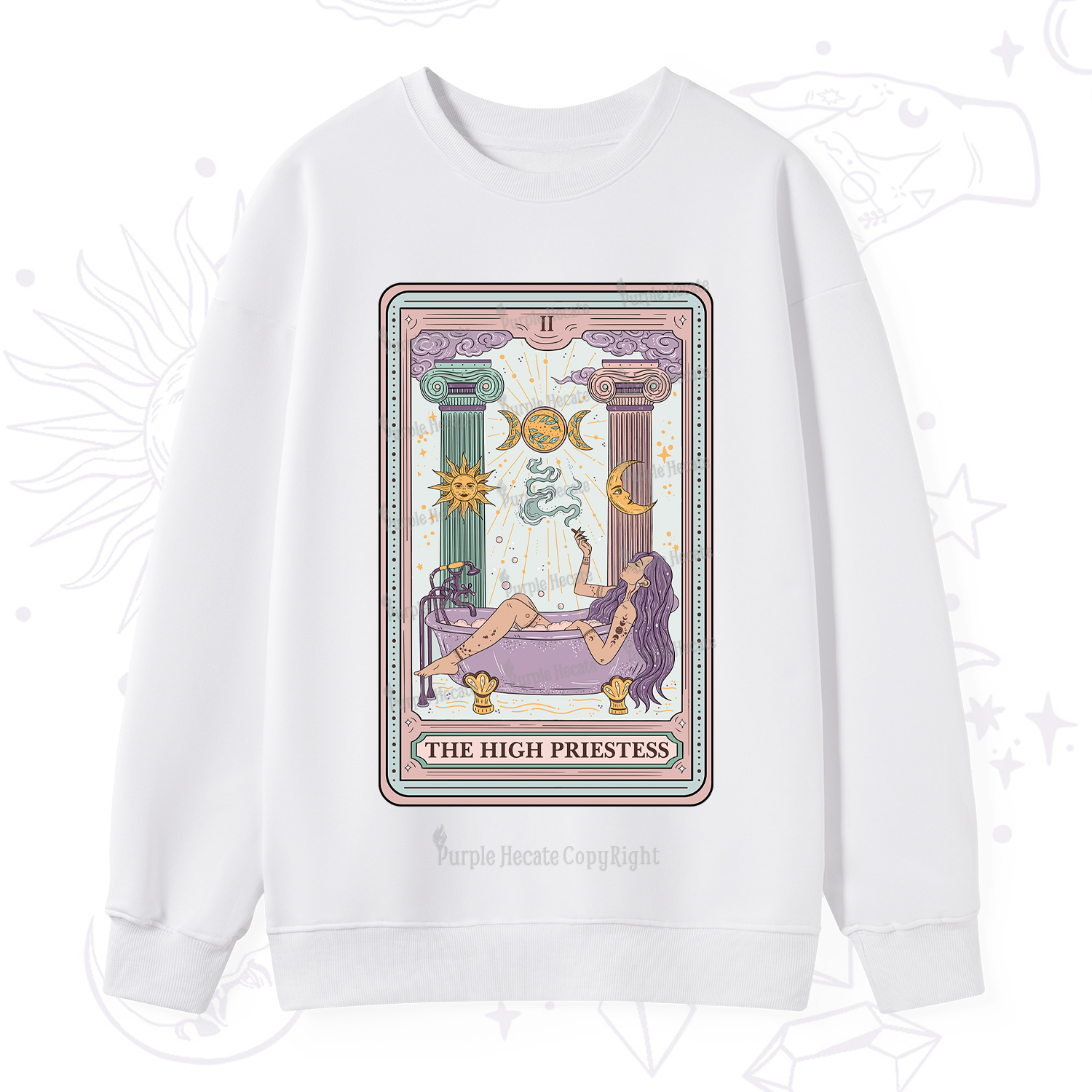 Purplehecate The High Priestess Tarot Sweatshirt