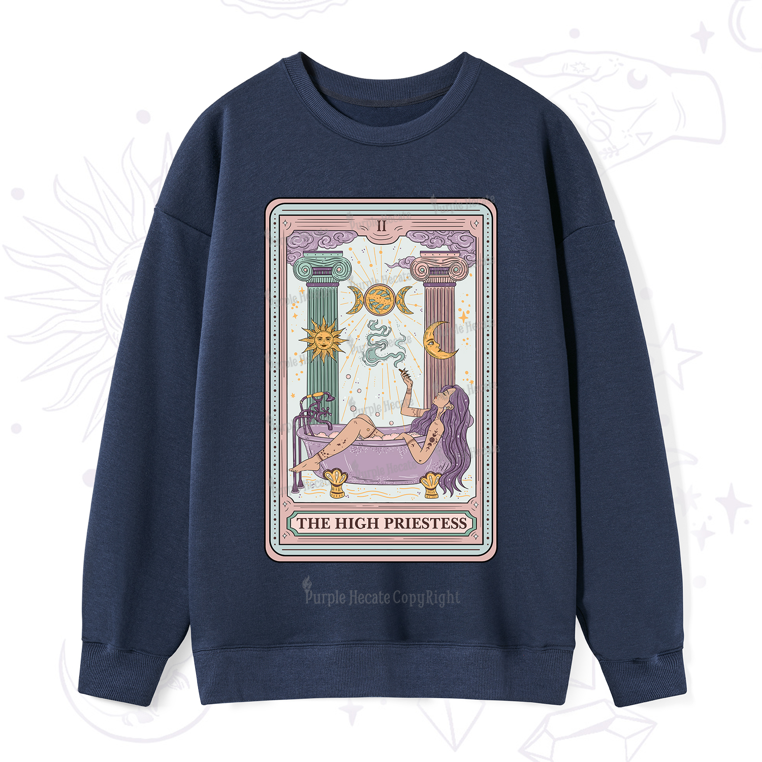 Purplehecate The High Priestess Tarot Sweatshirt