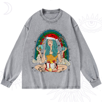 Purplehecate Christmas I'm The Queen Of All My Dreams Washed Long Sleeve Shirt