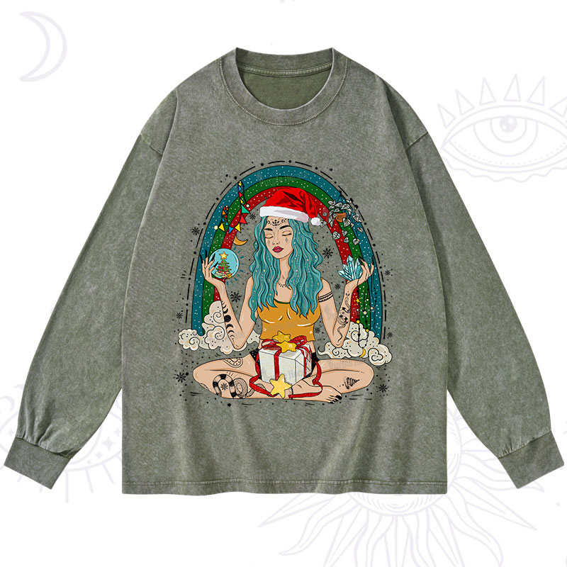 Purplehecate Christmas I'm The Queen Of All My Dreams Washed Long Sleeve Shirt