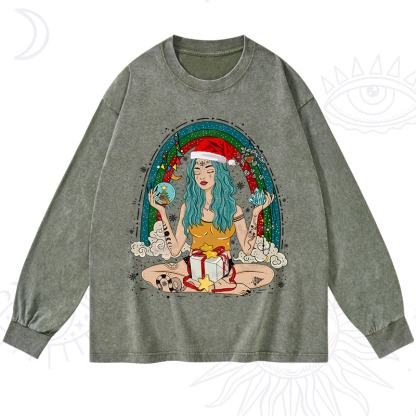 Purplehecate Christmas I'm The Queen Of All My Dreams Washed Long Sleeve Shirt