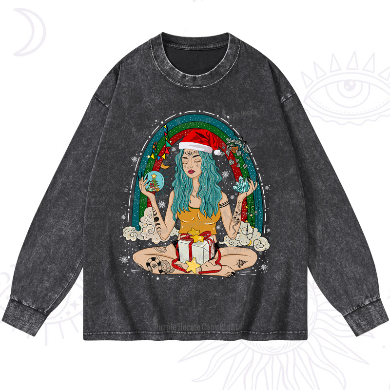 Purplehecate Christmas I'm The Queen Of All My Dreams Washed Long Sleeve Shirt