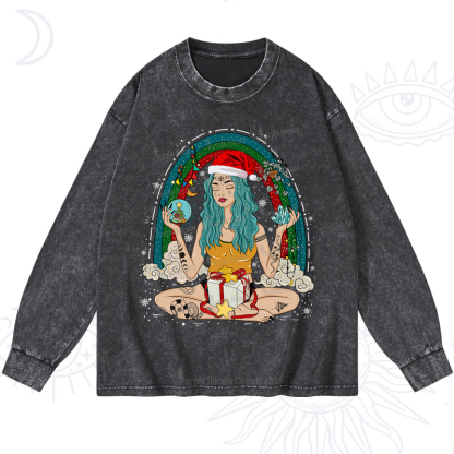 Purplehecate Christmas I'm The Queen Of All My Dreams Washed Long Sleeve Shirt