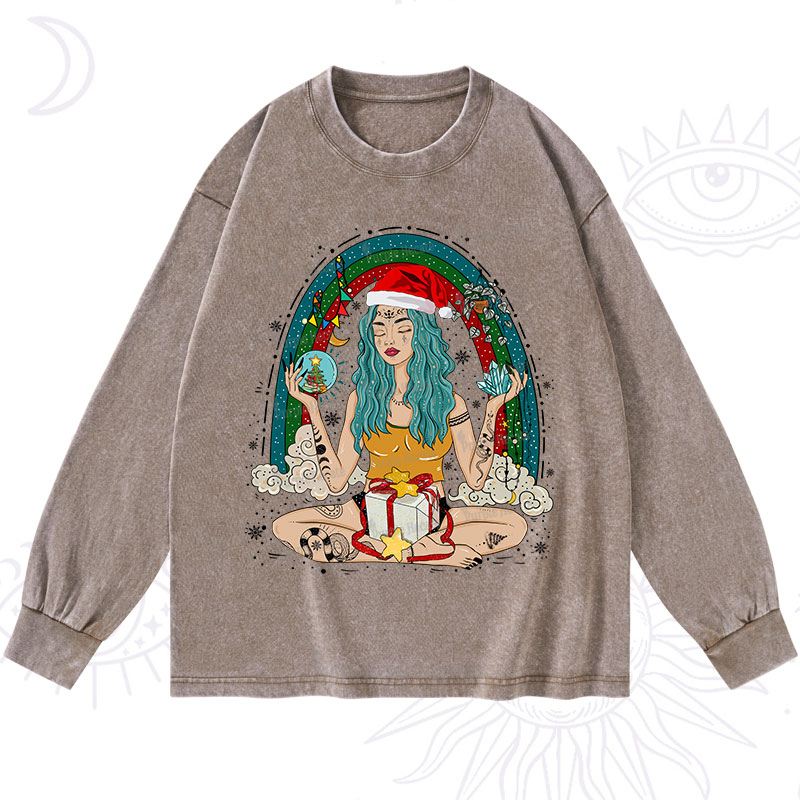 Purplehecate Christmas I'm The Queen Of All My Dreams Washed Long Sleeve Shirt