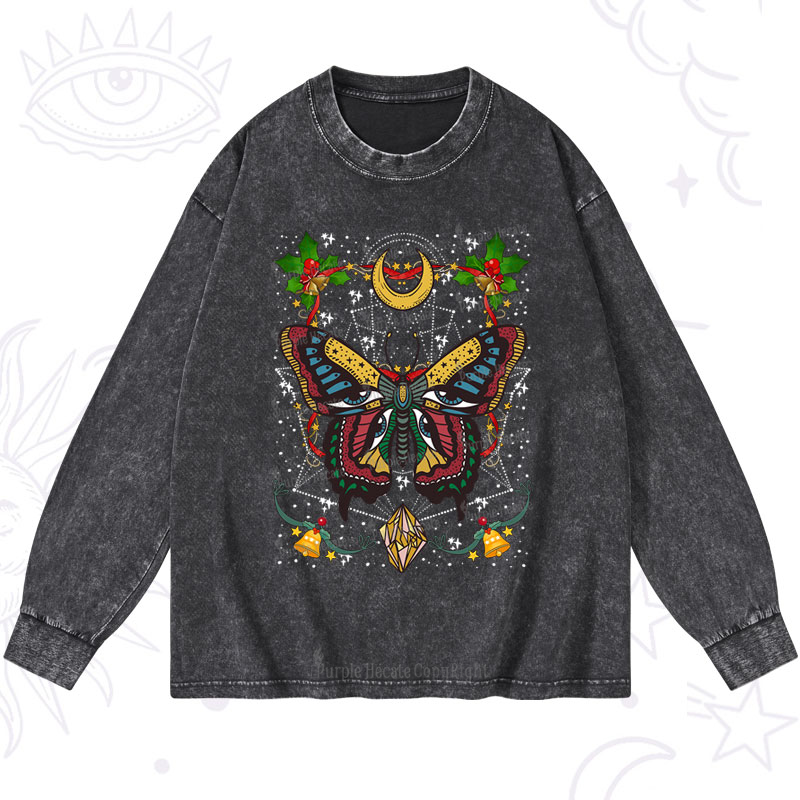 Purplehecate Christmas I Am Opening Washed Long Sleeve Shirt