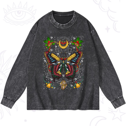 Purplehecate Christmas I Am Opening Washed Long Sleeve Shirt