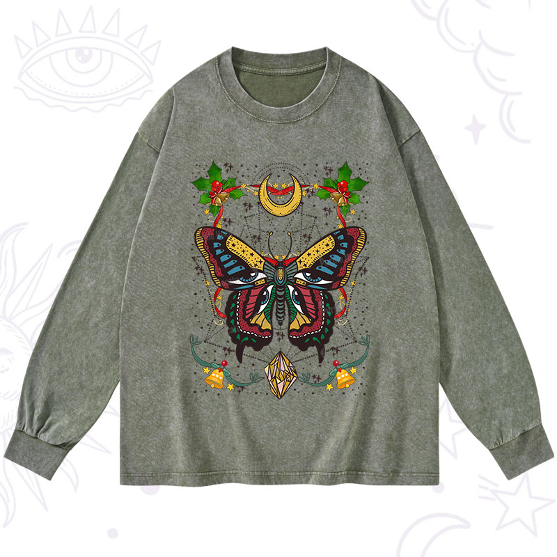 Purplehecate Christmas I Am Opening Washed Long Sleeve Shirt