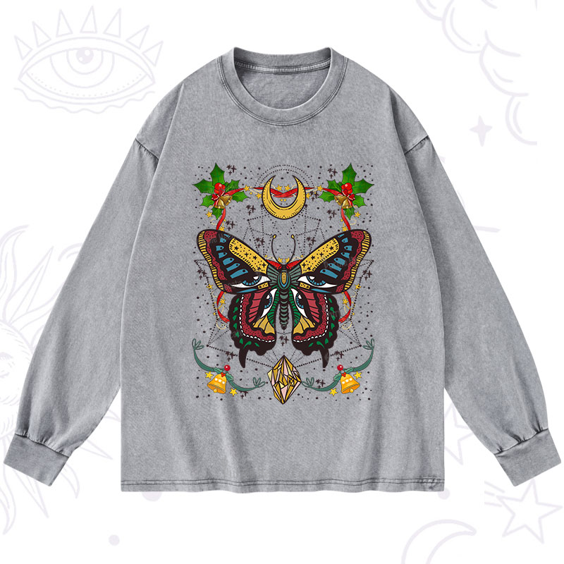 Purplehecate Christmas I Am Opening Washed Long Sleeve Shirt