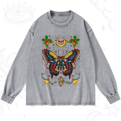 Purplehecate Christmas I Am Opening Washed Long Sleeve Shirt