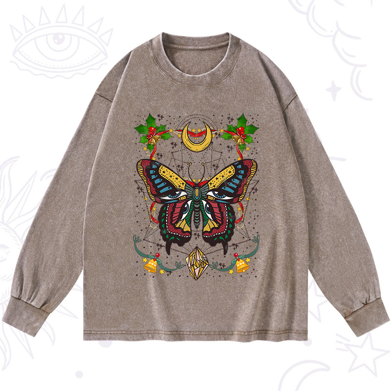 Purplehecate Christmas I Am Opening Washed Long Sleeve Shirt