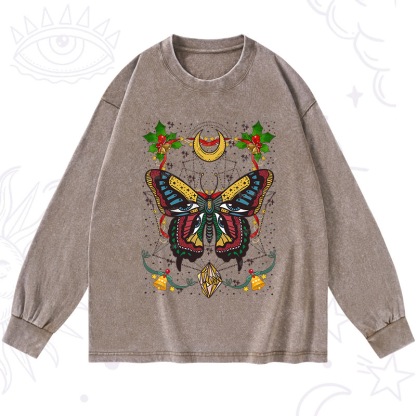 Purplehecate Christmas I Am Opening Washed Long Sleeve Shirt