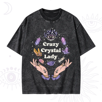 Purplehecate Crazy Crystal Lady Washed T-Shirt